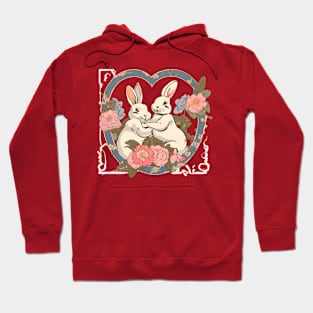 Rabbit Bunny in Love Combating Fight Couple Love Martial Arts Fighter Hoodie